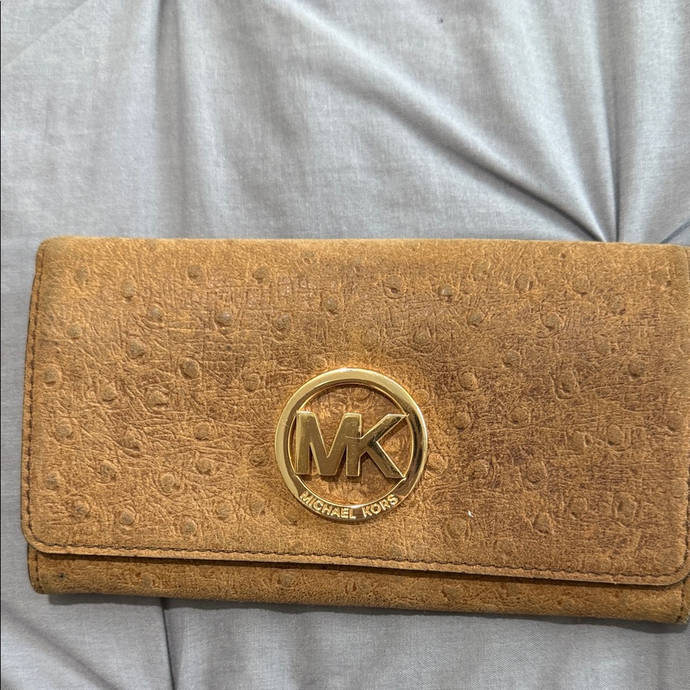 Michael Kors Brown Wallet with Gold Logo